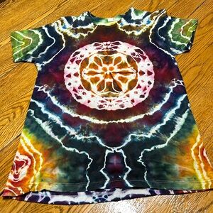 Tie Dye short sleeve tee shirt, colorful pattern.  Size Small.